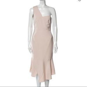 Karen Millen One Shoulder Asymmetric Hem Dress